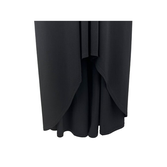 Size 2 BOSTON PROPER BLACK HIGH-LOW MAXI DRESS Evening Wedding Special Occasion - Picture 4 of 6
